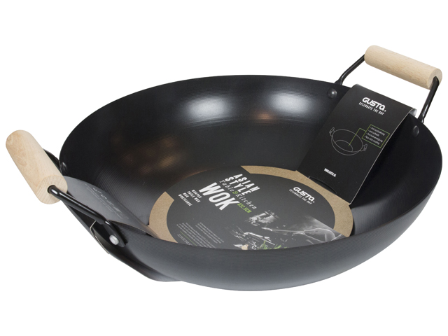 Wokpan ø32,5cm-zwart