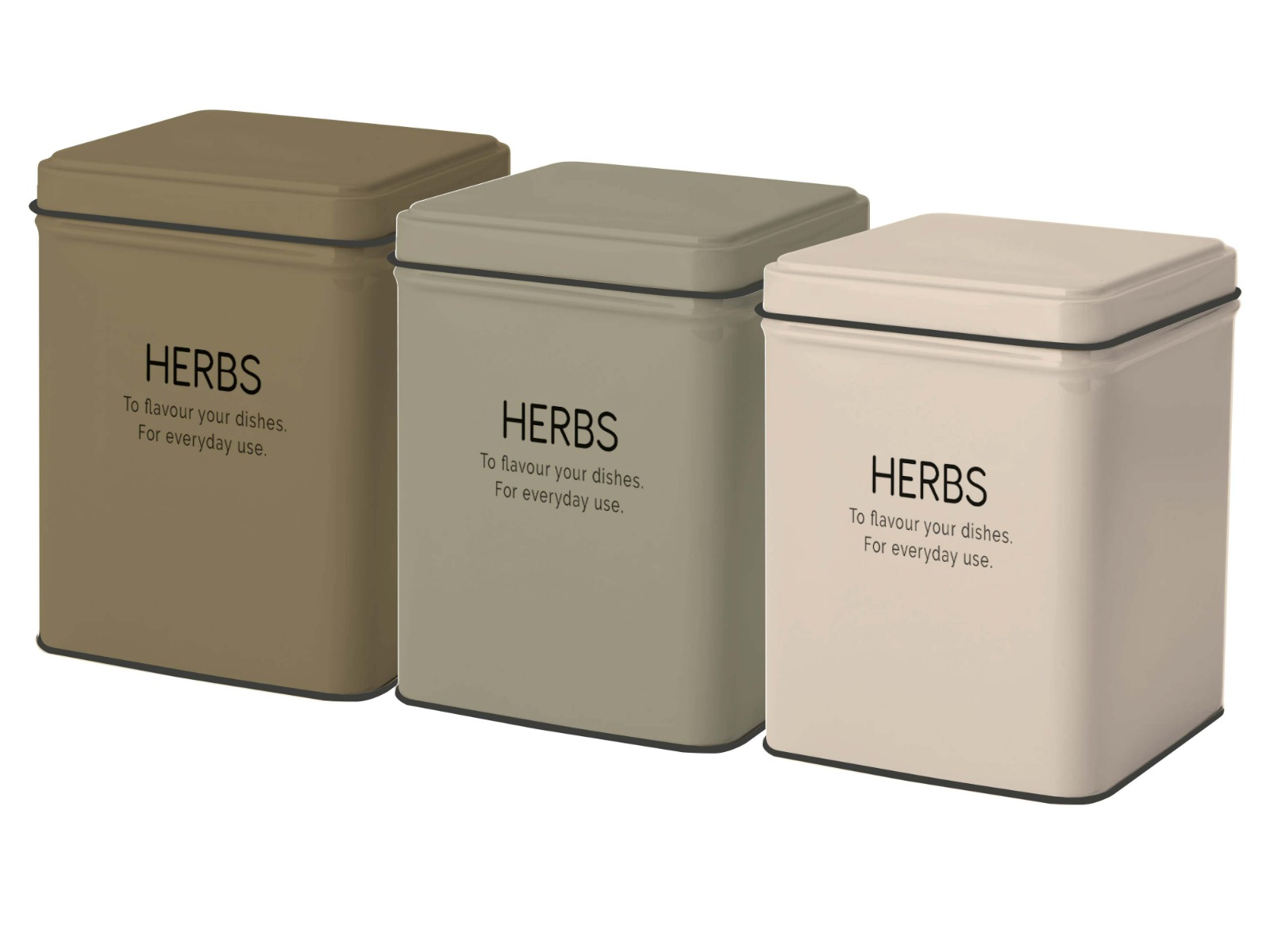Kruidenblikjes 8x8x10cm - set 3 stuks