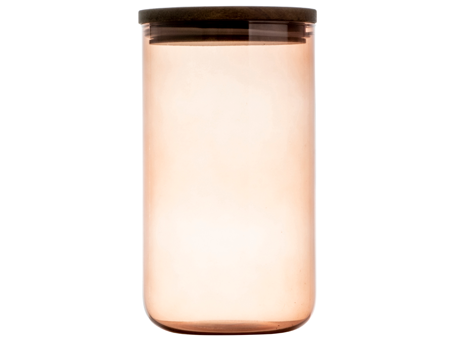 Voorraadpot Glas 1000ml. Oranje
