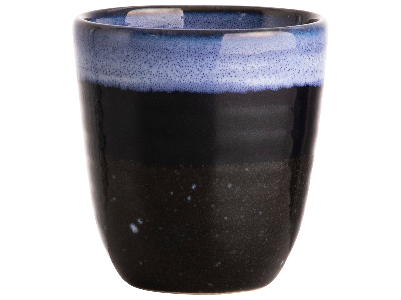 Mok retro 180ml zwart/blauw