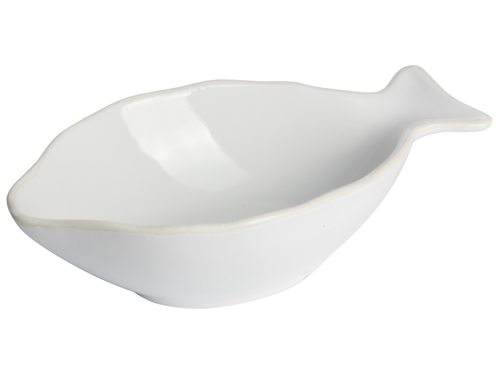 Schaaltje Vis 16,5x10,2x4,5cm Wit