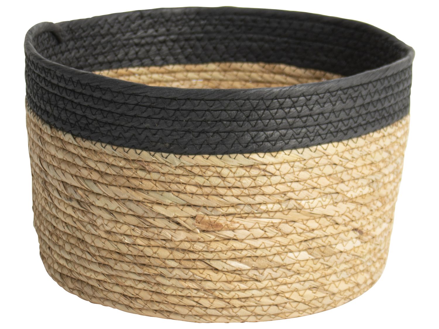 Jute opbergmand ø30x18cm Zwart 
