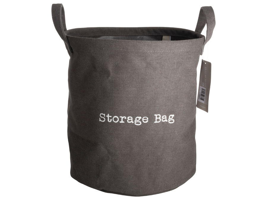 Storage bag ø30x32cm Donkergrijs