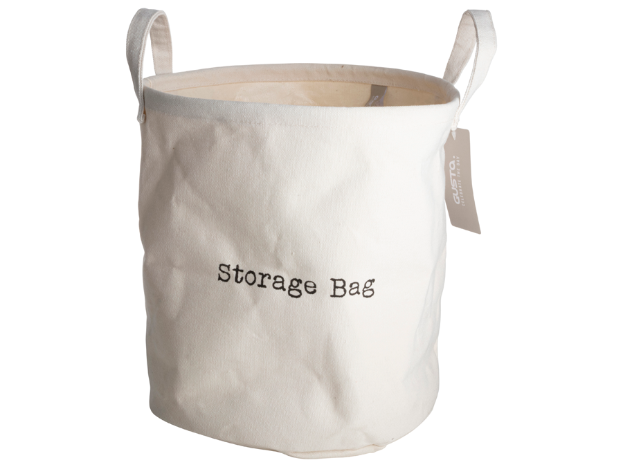 Storage bag ø30x32cm Wit