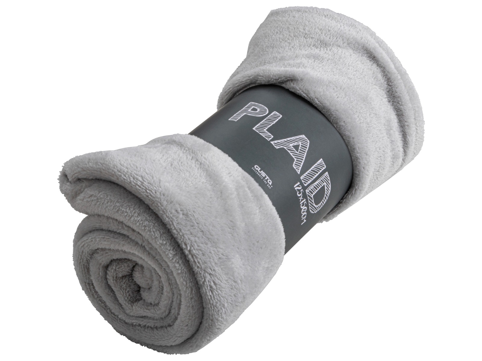 Plaid Fleece 125x150cm muisgrijs