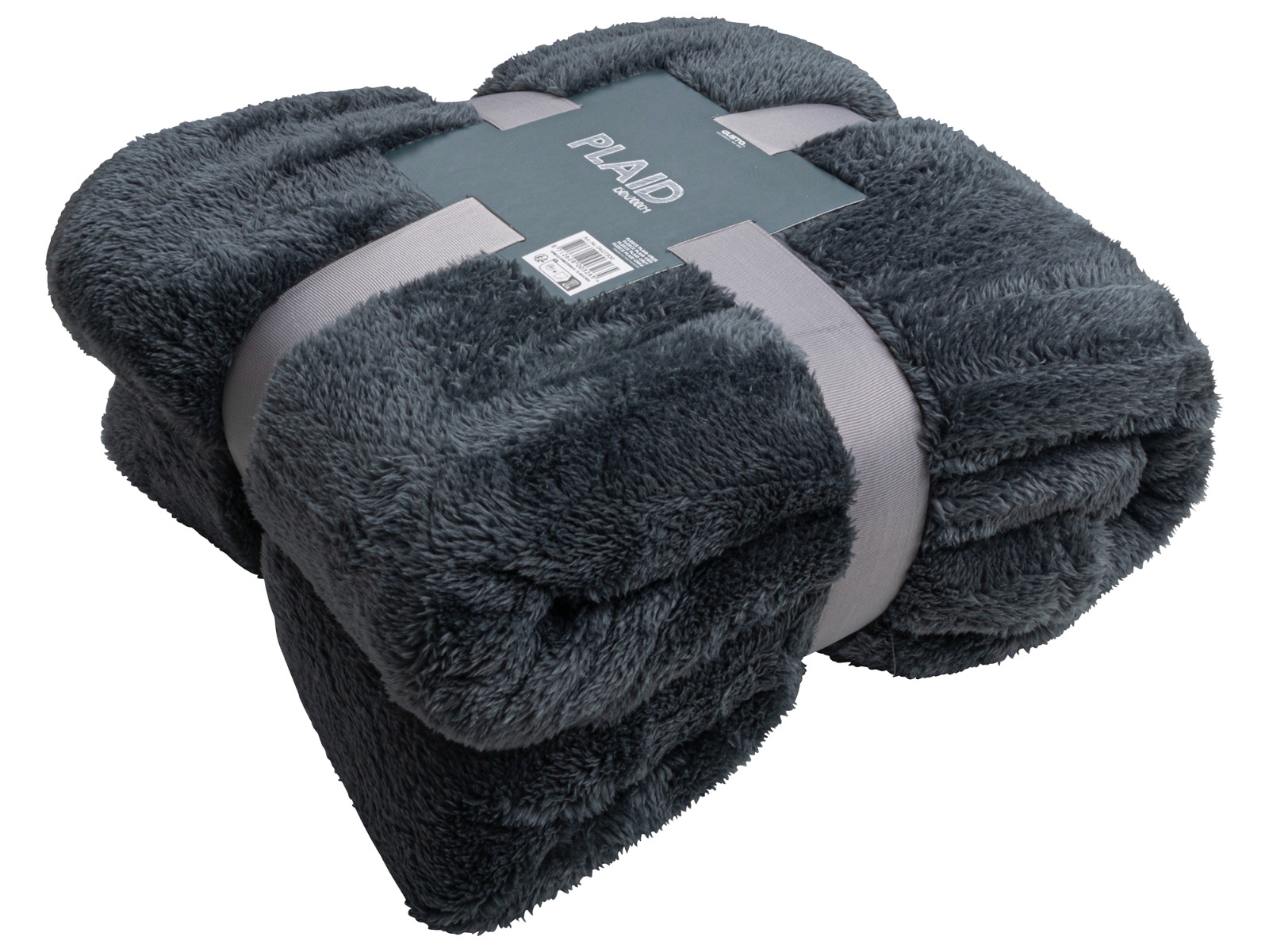 Plaid Fleece 150x200cm donkergrijs