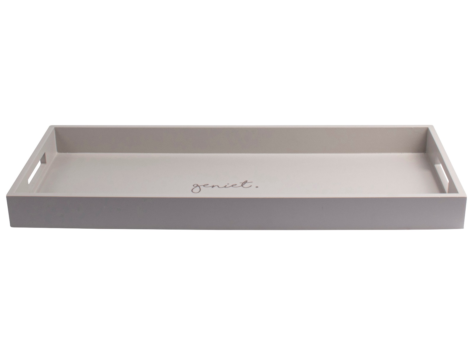 Dienblad 'geniet' 50x20cm grijs - Genieters