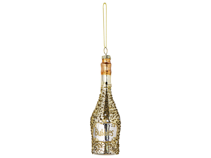 Kerstbal Champagnefles