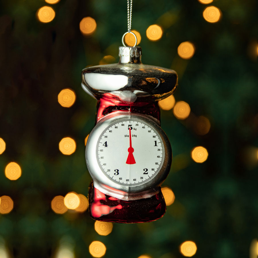 Kerstbal Keukenweegschaal